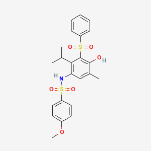 N-[4-hydroxy-2-isopropyl-5-methyl-3-(phenylsulfonyl)phenyl]-4-methoxybenzenesulfonamide