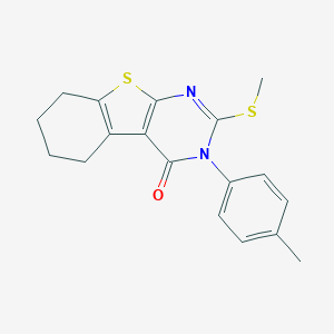 molecular formula C18H18N2OS2 B429740 3-(4-methylphenyl)-2-(methylsulfanyl)-5,6,7,8-tetrahydro[1]benzothieno[2,3-d]pyrimidin-4(3H)-one 