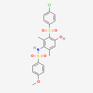 N-{3-[(4-chlorophenyl)sulfonyl]-4-hydroxy-2,6-dimethylphenyl}-4-methoxybenzenesulfonamide