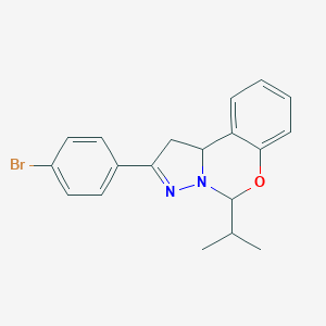 molecular formula C19H19BrN2O B429745 2-(4-Bromophenyl)-5-isopropyl-1,10b-dihydropyrazolo[1,5-c][1,3]benzoxazine 
