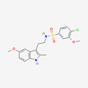 molecular formula C19H21ClN2O4S B4297451 4-chloro-3-methoxy-N-[2-(5-methoxy-2-methyl-1H-indol-3-yl)ethyl]benzenesulfonamide 