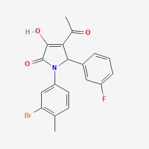 molecular formula C19H15BrFNO3 B4297457 4-acetyl-1-(3-bromo-4-methylphenyl)-5-(3-fluorophenyl)-3-hydroxy-1,5-dihydro-2H-pyrrol-2-one 