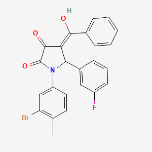 molecular formula C24H17BrFNO3 B4297469 4-benzoyl-1-(3-bromo-4-methylphenyl)-5-(3-fluorophenyl)-3-hydroxy-1,5-dihydro-2H-pyrrol-2-one 