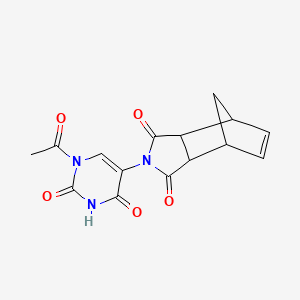 molecular formula C15H13N3O5 B4297482 4-(1-acetyl-2,4-dioxo-1,2,3,4-tetrahydropyrimidin-5-yl)-4-azatricyclo[5.2.1.0~2,6~]dec-8-ene-3,5-dione 