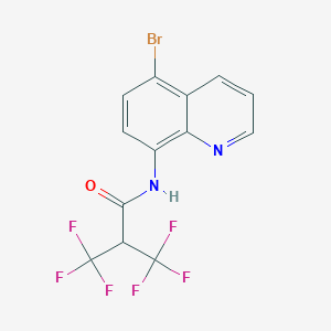 molecular formula C13H7BrF6N2O B4297488 N-(5-bromoquinolin-8-yl)-3,3,3-trifluoro-2-(trifluoromethyl)propanamide 