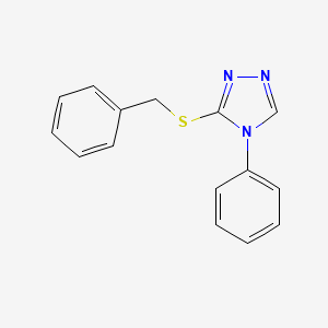 molecular formula C15H13N3S B4297518 3-(benzylthio)-4-phenyl-4H-1,2,4-triazole 