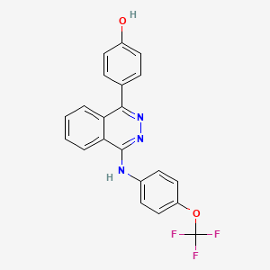 molecular formula C21H14F3N3O2 B4297535 4-(4-{[4-(trifluoromethoxy)phenyl]amino}phthalazin-1-yl)phenol 
