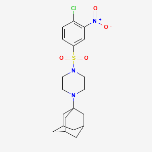 1-(1-adamantyl)-4-[(4-chloro-3-nitrophenyl)sulfonyl]piperazine