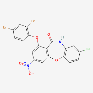 molecular formula C19H9Br2ClN2O5 B4297562 8-chloro-1-(2,4-dibromophenoxy)-3-nitrodibenzo[b,f][1,4]oxazepin-11(10H)-one 