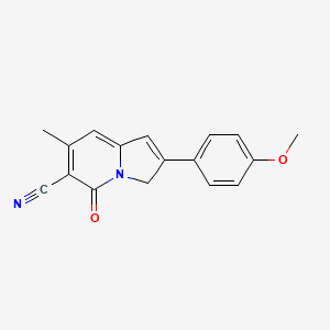 molecular formula C17H14N2O2 B4297567 2-(4-methoxyphenyl)-7-methyl-5-oxo-3,5-dihydroindolizine-6-carbonitrile 