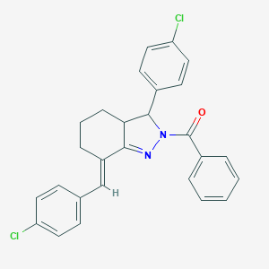 2-benzoyl-7-(4-chlorobenzylidene)-3-(4-chlorophenyl)-3,3a,4,5,6,7-hexahydro-2H-indazole
