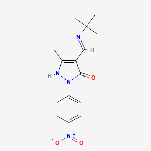 4-[(tert-butylamino)methylene]-5-methyl-2-(4-nitrophenyl)-2,4-dihydro-3H-pyrazol-3-one