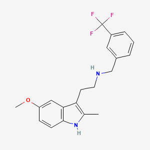 molecular formula C20H21F3N2O B4297595 2-(5-methoxy-2-methyl-1H-indol-3-yl)-N-[3-(trifluoromethyl)benzyl]ethanamine 