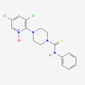 4-(3,5-dichloro-1-oxidopyridin-2-yl)-N-phenylpiperazine-1-carbothioamide