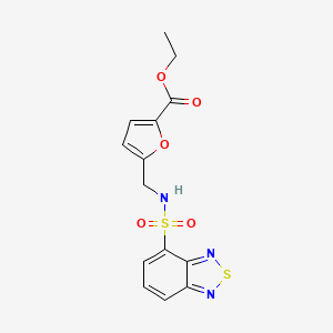molecular formula C14H13N3O5S2 B4297599 ethyl 5-{[(2,1,3-benzothiadiazol-4-ylsulfonyl)amino]methyl}-2-furoate 