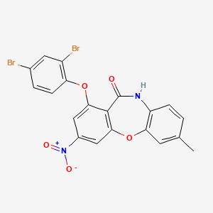 molecular formula C20H12Br2N2O5 B4297626 1-(2,4-dibromophenoxy)-7-methyl-3-nitrodibenzo[b,f][1,4]oxazepin-11(10H)-one 