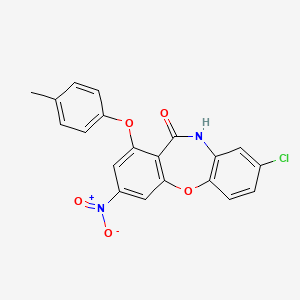 molecular formula C20H13ClN2O5 B4297634 8-chloro-1-(4-methylphenoxy)-3-nitrodibenzo[b,f][1,4]oxazepin-11(10H)-one 