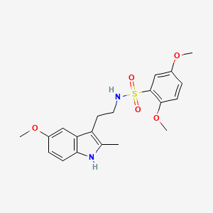 molecular formula C20H24N2O5S B4297640 2,5-dimethoxy-N-[2-(5-methoxy-2-methyl-1H-indol-3-yl)ethyl]benzenesulfonamide 
