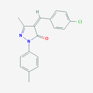 molecular formula C18H15ClN2O B429765 (4Z)-4-(4-chlorobenzylidene)-5-methyl-2-(4-methylphenyl)-2,4-dihydro-3H-pyrazol-3-one 