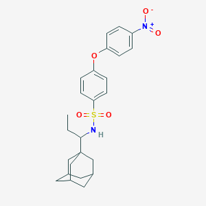 molecular formula C25H30N2O5S B4297655 N-[1-(1-adamantyl)propyl]-4-(4-nitrophenoxy)benzenesulfonamide 
