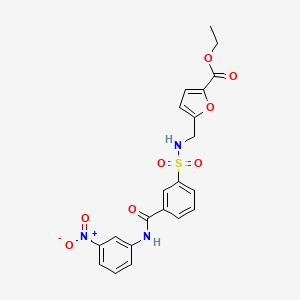 molecular formula C21H19N3O8S B4297716 ethyl 5-({[(3-{[(3-nitrophenyl)amino]carbonyl}phenyl)sulfonyl]amino}methyl)-2-furoate 