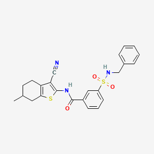 3-[(benzylamino)sulfonyl]-N-(3-cyano-6-methyl-4,5,6,7-tetrahydro-1-benzothien-2-yl)benzamide