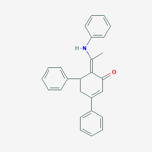 3,5-diphenyl-2-(N-phenylethanimidoyl)cyclohexa-1,5-dien-1-ol