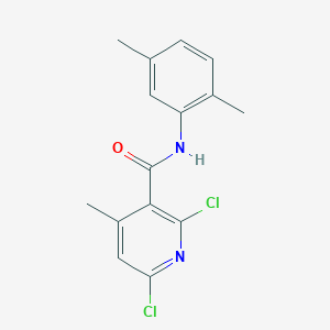 molecular formula C15H14Cl2N2O B4297768 2,6-dichloro-N-(2,5-dimethylphenyl)-4-methylnicotinamide 
