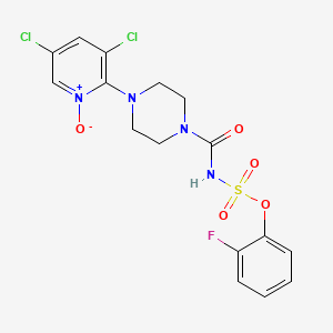 molecular formula C16H15Cl2FN4O5S B4297784 2-fluorophenyl {[4-(3,5-dichloro-1-oxidopyridin-2-yl)piperazin-1-yl]carbonyl}sulfamate 