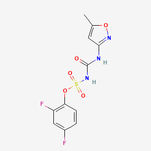 molecular formula C11H9F2N3O5S B4297798 2,4-difluorophenyl {[(5-methylisoxazol-3-yl)amino]carbonyl}sulfamate 