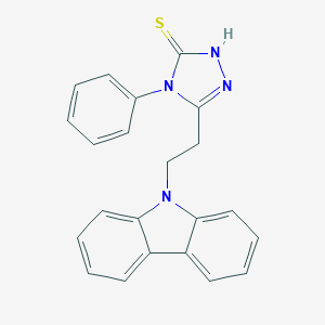 molecular formula C22H18N4S B429782 5-[2-(9H-carbazol-9-yl)ethyl]-4-phenyl-4H-1,2,4-triazole-3-thiol CAS No. 316360-71-1