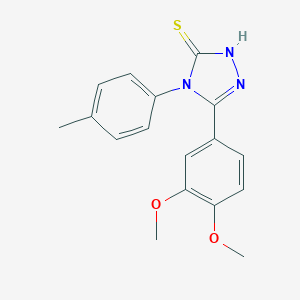 molecular formula C17H17N3O2S B429783 5-(3,4-Dimethoxy-phenyl)-4-p-tolyl-4H-[1,2,4]triazole-3-thiol CAS No. 122772-22-9