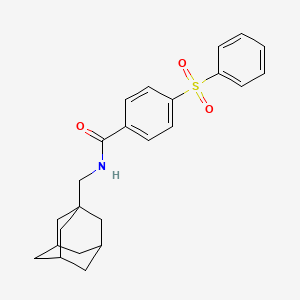 molecular formula C24H27NO3S B4297859 N-(1-adamantylmethyl)-4-(phenylsulfonyl)benzamide 