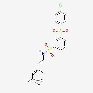 N-[2-(1-adamantyl)ethyl]-3-[(4-chlorophenyl)sulfonyl]benzenesulfonamide