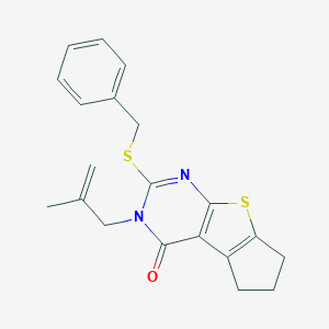 2-(benzylsulfanyl)-3-(2-methyl-2-propenyl)-3,5,6,7-tetrahydro-4H-cyclopenta[4,5]thieno[2,3-d]pyrimidin-4-one