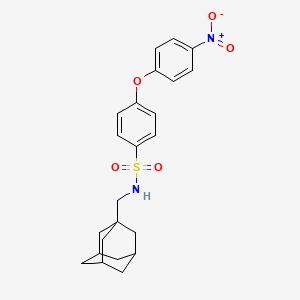 molecular formula C23H26N2O5S B4297875 N-(1-adamantylmethyl)-4-(4-nitrophenoxy)benzenesulfonamide 