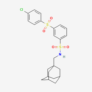molecular formula C23H26ClNO4S2 B4297882 N-(1-adamantylmethyl)-3-[(4-chlorophenyl)sulfonyl]benzenesulfonamide 