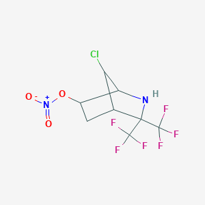molecular formula C8H7ClF6N2O3 B4297921 7-chloro-3,3-bis(trifluoromethyl)-2-azabicyclo[2.2.1]hept-6-yl nitrate 