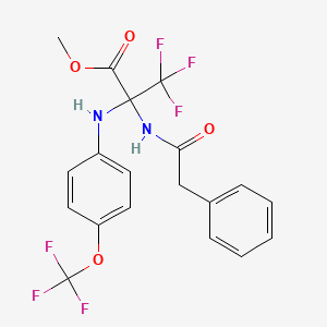 methyl 3,3,3-trifluoro-N-(phenylacetyl)-2-{[4-(trifluoromethoxy)phenyl]amino}alaninate