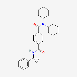 molecular formula C29H36N2O2 B4297942 N,N-dicyclohexyl-N'-(1-phenylcyclopropyl)terephthalamide 