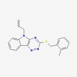 molecular formula C20H18N4S B4297956 5-allyl-3-[(2-methylbenzyl)thio]-5H-[1,2,4]triazino[5,6-b]indole 