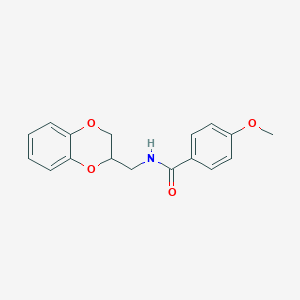 molecular formula C17H17NO4 B429796 N-(2,3-dihydro-1,4-benzodioxin-2-ylmethyl)-4-methoxybenzamide CAS No. 334505-22-5