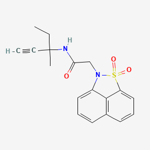 molecular formula C18H18N2O3S B4297971 2-(1,1-dioxido-2H-naphtho[1,8-cd]isothiazol-2-yl)-N-(1-ethyl-1-methylprop-2-yn-1-yl)acetamide 