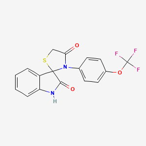 molecular formula C17H11F3N2O3S B4298025 3'-[4-(trifluoromethoxy)phenyl]-4'H-spiro[indole-3,2'-[1,3]thiazolidine]-2,4'(1H)-dione 