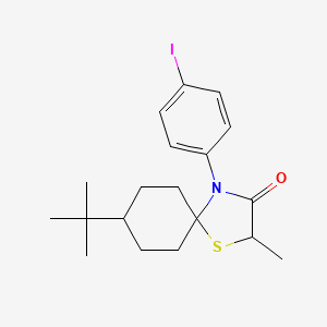 molecular formula C19H26INOS B4298026 8-tert-butyl-4-(4-iodophenyl)-2-methyl-1-thia-4-azaspiro[4.5]decan-3-one 