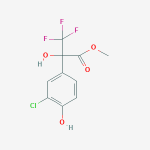 molecular formula C10H8ClF3O4 B4298055 methyl 2-(3-chloro-4-hydroxyphenyl)-3,3,3-trifluoro-2-hydroxypropanoate 