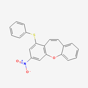 molecular formula C20H13NO3S B4298067 3-nitro-1-(phenylthio)dibenzo[b,f]oxepine 