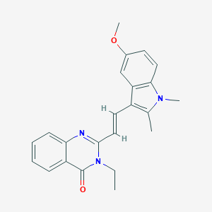 molecular formula C23H23N3O2 B429807 3-Ethyl-2-[2-(5-methoxy-1,2-dimethyl-1H-indol-3-yl)-vinyl]-3H-quinazolin-4-one 