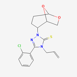 molecular formula C17H18ClN3O2S B4298078 4-allyl-5-(2-chlorophenyl)-2-(6,8-dioxabicyclo[3.2.1]oct-2-yl)-2,4-dihydro-3H-1,2,4-triazole-3-thione 
