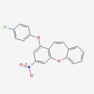 molecular formula C20H12ClNO4 B4298081 1-(4-chlorophenoxy)-3-nitrodibenzo[b,f]oxepine 